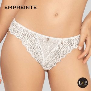 Empreinte Cassiopee string 01151 Silk ivoor luxe kanten string voor dames