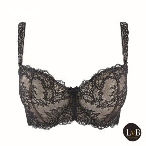Aubade Danse des Sens half-cup bh zwart, luxe kanten bh uit de Aubade collectie – online kopen bij Lingerie van Bokhoven Helmond