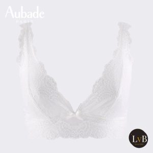 Aubade Danse des Sens triangle bralette bh zonder beugel in Opale – elegante kanten bh zonder beugel, comfortabel en luxe damesondergoed van Aubade