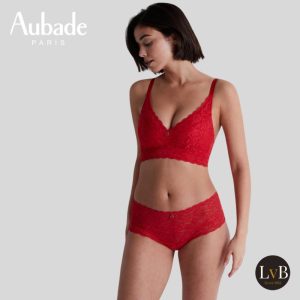 Aubade Rosessence comfort bralette bh van kant in gala red