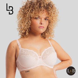 Louisa Bracq Elise 419-01 full cup beugel bh in licht rose met verfijnd borduurwerk
