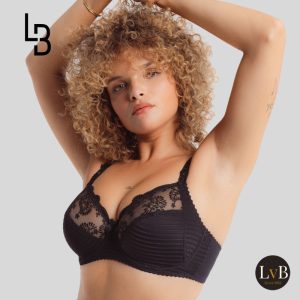 Louisa Bracq Elise 419-01 full cup beugel bh in zwart met verfijnd borduurwerk