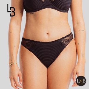 Louisa Bracq Elise 419-30 rio slip in zwart met verfijnd borduurwerk