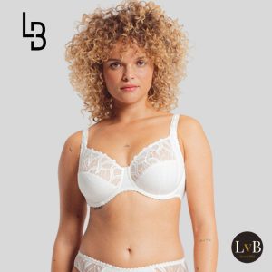Louisa Bracq Julia 477-01 full cup beugel bh nacre met luxe borduurwerk