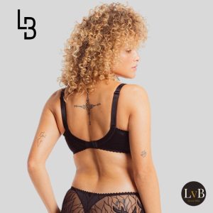Achterzijde van de Louisa Bracq Julia full cup bh 477-01 in zwart
