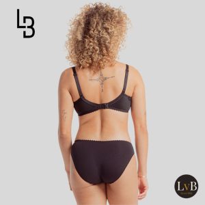 Achterzijde van de Louisa Bracq Julia rioslip 477-30 in zwart