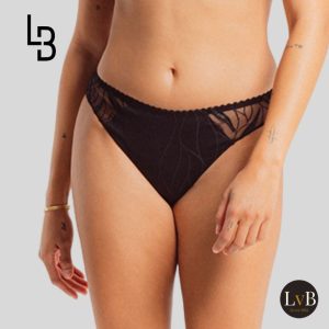 Louisa Bracq Julia 477-30 rioslip zwart met luxe borduurwerk