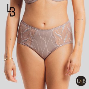 Louisa Bracq Julia 477-50 culotte tailleslip taupe met luxe borduurwerk
