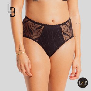 Louisa Bracq Julia 477-50 culotte tailleslip zwart met luxe borduurwerk