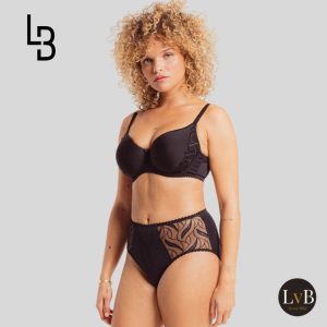 Zijaanzicht van Louisa Bracq Julia culotte tailleslip in zwart