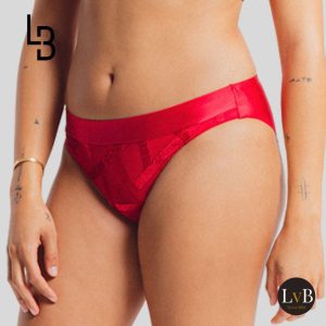 Zijaanzicht van Louisa Bracq Série rioslip rood met elegante pasvorm