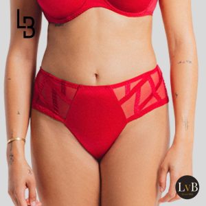 Louisa Bracq Série 471-40 shorty rood met luxe borduurwerk