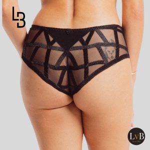 Achterzijde van de Louisa Bracq Série shorty 471-40 in zwart
