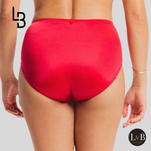 Achterzijde van de Louisa Bracq Série tailleslip 471-50 in rood