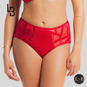 Louisa Bracq Série 471-50 tailleslip rood met luxe borduurwerk