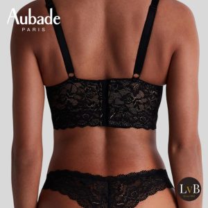Aubade Rosessence bralette triangel bh zonder beugels van kant in zwart
