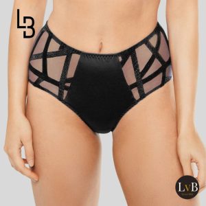 Luxe zwarte tailleslip van Louisa Bracq uit de Série collectie