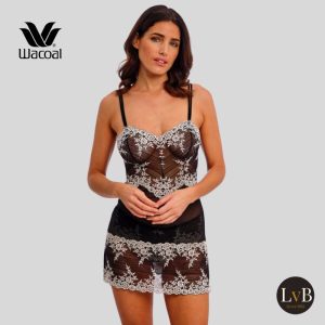 Wacoal Embrace Lace jurkje zwart wit voorzijde