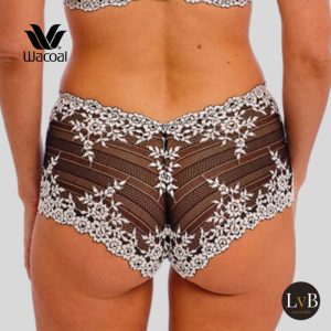 Wacoal Embrace Lace shorty zwart wit achterkant