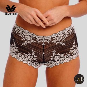 Wacoal Embrace Lace shorty zwart wit voorkant