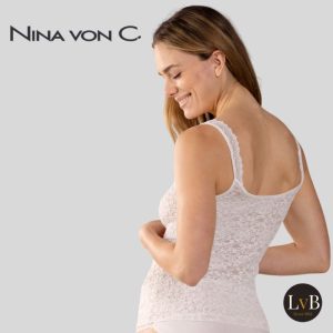 Achterzijde Nina von C Millefleurs tanktop wit dames