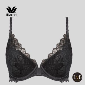 Wacoal Lace Perfection push-up bh in charcoal met floral kant
