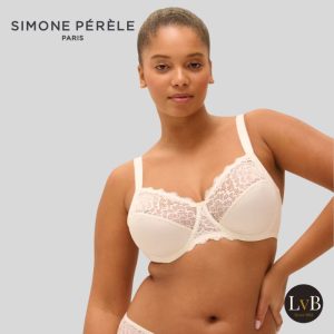 Simone Perele Caresse beugel bh natural ivoor champagne gedragen