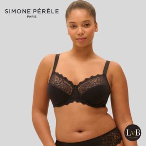 Simone Perele Caresse beugel bh zwart gedragen model