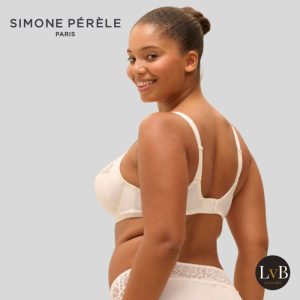 Simone Perele Caresse bh natural ivoor achterkant gedragen model