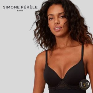 Simone Perele Caresse body zwart met beugel detail decolleté