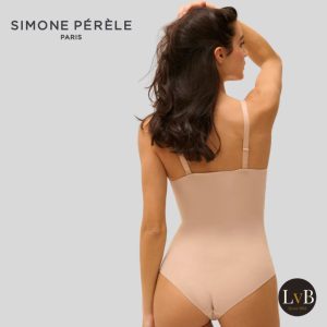 Simone Perele Caresse body peau rosé achterkant model