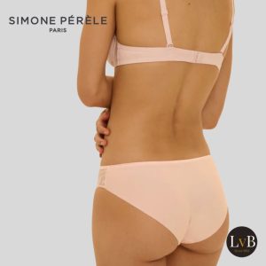 Achterkant Simone Pérèle katoenen bikini slip licht roze dames
