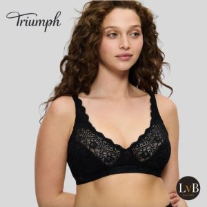 Triumph Amourette N bh zonder beugel 10210704 zwart vooraanzicht