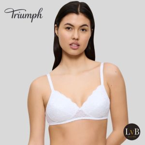 Triumph Amourette PX gevoerde bh zonder beugel 10210694 wit vooraanzicht