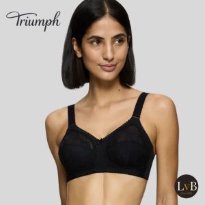 Triumph Doreen BH zonder beugel zwart op model – comfortabele steun BH