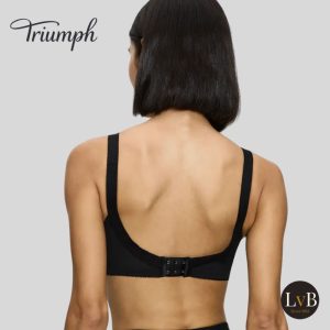 Achterkant Triumph Doreen BH zonder beugel zwart met brede bandjes