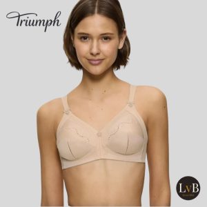 Triumph Doreen Cotton bh skin zonder beugel dames beha voorkant op model