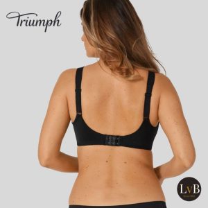 Triumph Doreen Cotton bh zwart achterkant zonder beugel dames beha