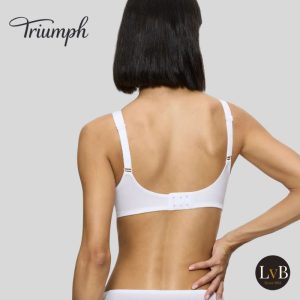 Triumph Doreen Cotton bh wit achterkant zonder beugel verstelbare bandjes