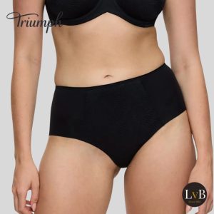 Detail Triumph Essential Minimizer hipster zwart met subtiel patroon voorkant