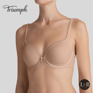 Triumph Perfectly Soft WHP voorgevormde beugel bh huidkleur gedragen