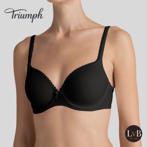 Triumph Perfectly Soft WHP voorgevormde beugel bh zwart gedragen voorkant