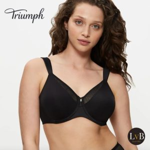 Model draagt Triumph True Shape Sensation minimizer BH zwart