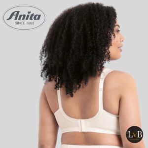 Alt-tekst: Achterkant van Anita Clara 5459 bh zonder beugel in champagne ivoor met brede rugband en verstelbare bandjes