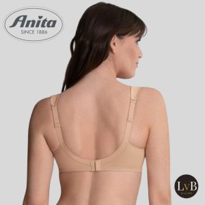 Achterkant van Anita Clara 5859 comfort bh zonder beugel met gladde cups in deep sand huidkleur