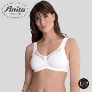 Anita Clara 5859 comfort bh zonder beugel met gladde cups in wit met natuurlijke pasvorm