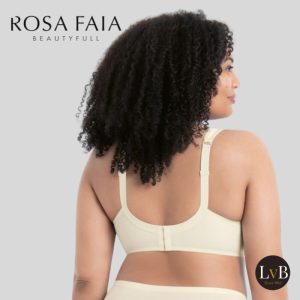 Achterkant Rosa Faia Twin beugel bh 5490 champagne met brede band en verstelbare bandjes