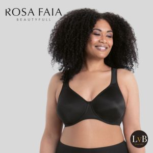 Rosa Faia Twin beugel bh 5490 zwart met gladde cups en comfortabele pasvorm voorkant