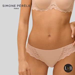 Simone Perele Caresse string huidkleur model voorkant onzichtbare slip