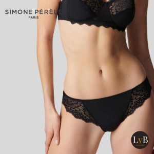 Simone Perele Caresse string zwart model voorkant dames tanga